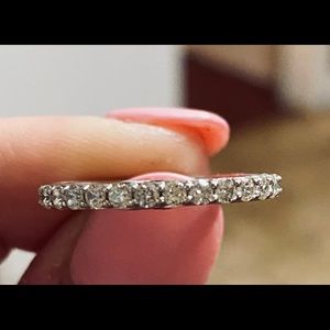 Vera Wang authentic diamond ring with blue diamond